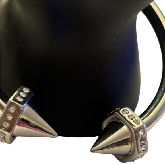 AQUA SILVER & CRYSTAL HINGE BRACELET - Picture 2 of 4